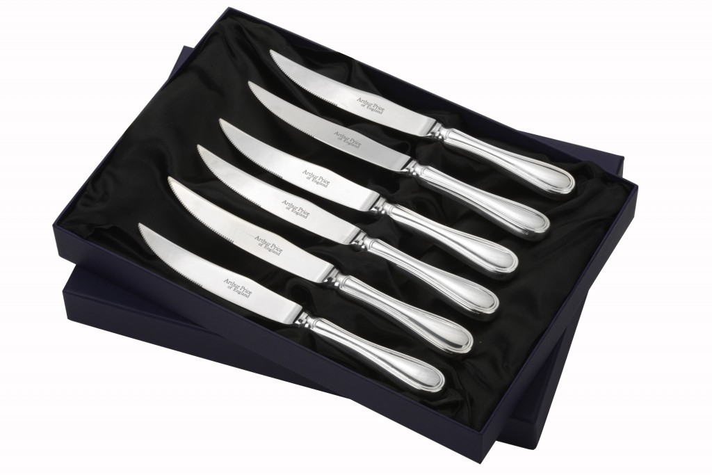 Arthur Price of England Silver Plated Steak Knives Britannia