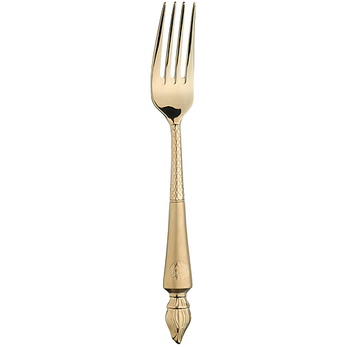 Clive Christian Gilded Dessert Fork Empire Flame Gold