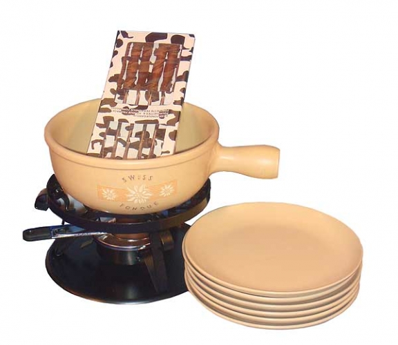 Ceramic Fondue Pot ALPE from Switzerland