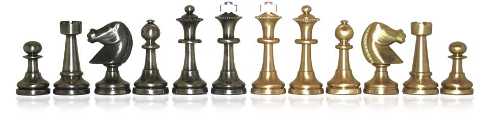 brass chess set