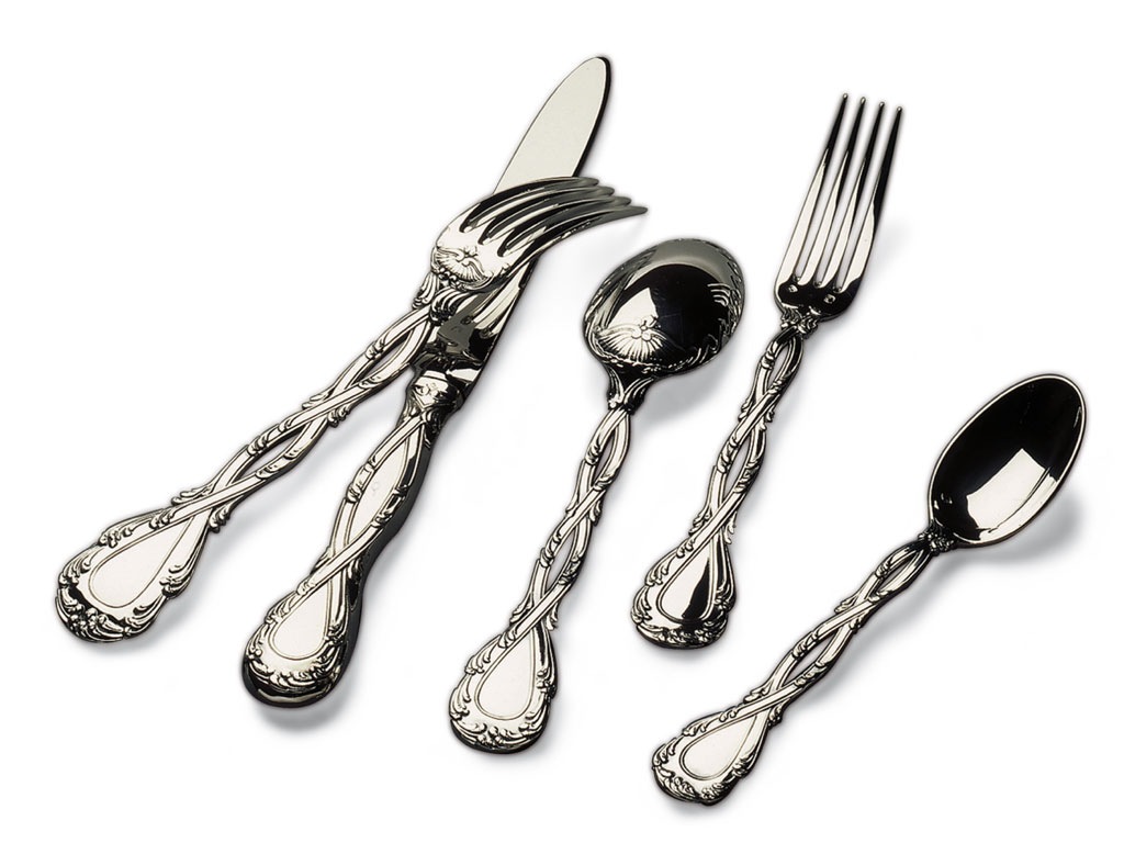 Unusual cutlery 925 silver Trianon