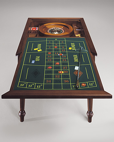 Classic table for lovers of chess, cards, roulette, backgammon and ...