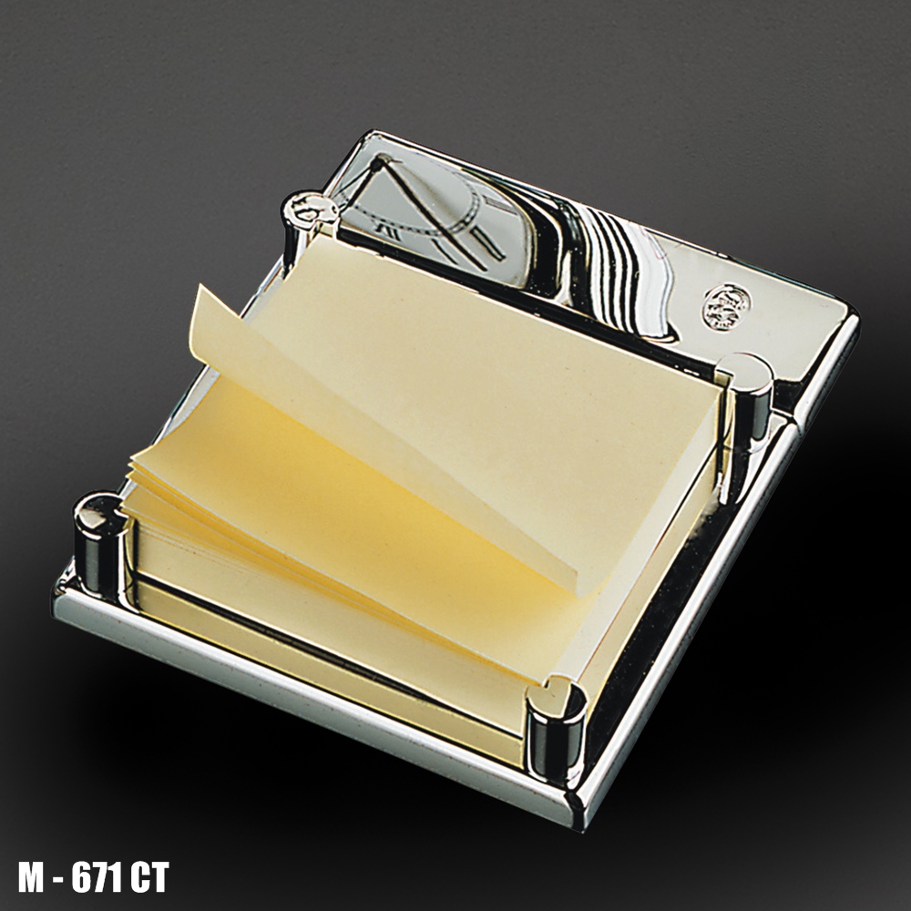 Chrome plated set of elegant desk accessories