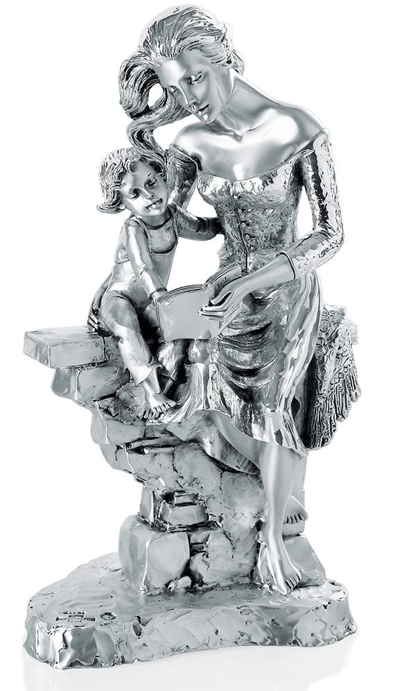 Beautiful figurine made of silver plated resin
