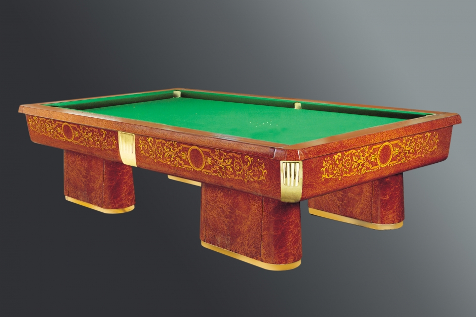 Exotic wood billiard table