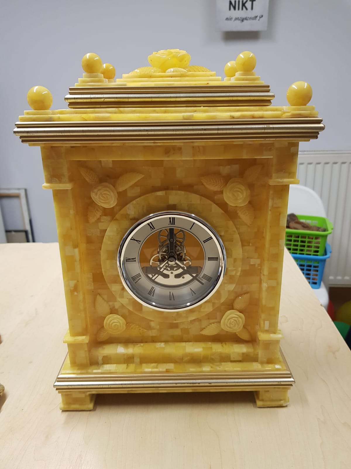 Amber clock a collector's product