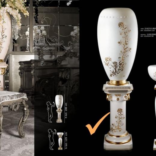 White ceramic pillars