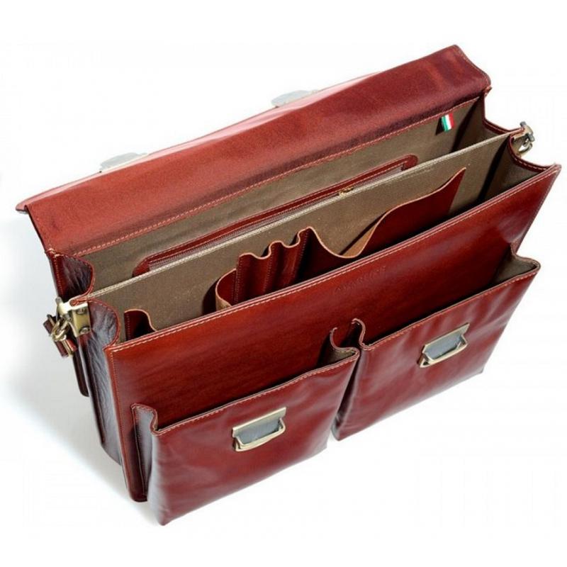 Italian leather briefcase 012