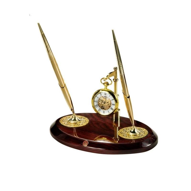 Luxury pens holder with clock Saint Exupery