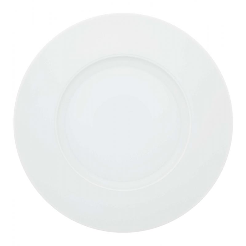 The classic Silkroad White porcelain dessert plate representing the